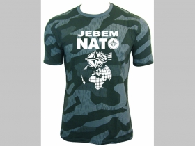 Jebem NATO  nočný " ruský " maskáč - Nightcamo SPLINTER, pánske tričko 100%bavlna